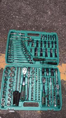 216PCS Industrial Grade Socket Wrench Set, Chrome Vanadium Steel, 72T Ratchet Handle, Multi-Drive (1/4", 3/8", 1/2") Tool Kit для автомобильного и домашнего использования