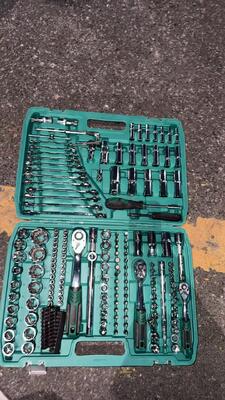 216PCS Industrial Grade Socket Wrench Set, Chrome Vanadium Steel, 72T Ratchet Handle, Multi-Drive (1/4", 3/8", 1/2") Tool Kit для автомобильного и домашнего использования