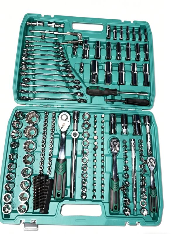 216PCS Industrial Grade Socket Wrench Set, Chrome Vanadium Steel, 72T Ratchet Handle, Multi-Drive (1/4", 3/8", 1/2") Tool Kit для автомобильного и домашнего использования